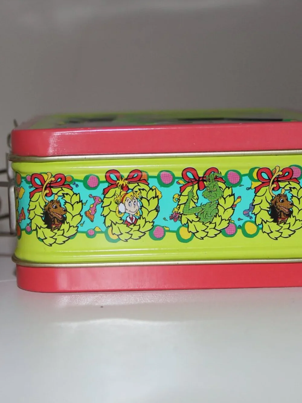 Vintage Dr. Suess How The Grinch Stole Christmas Mini Metal Tin Lunchbox 2000 5